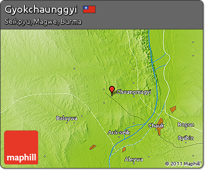 Physical 3D Map of Gyokchaunggyi