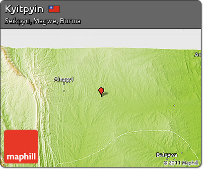 Physical 3D Map of Kyitpyin
