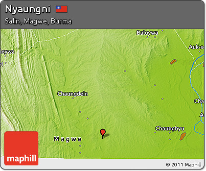 Physical 3D Map of Nyaungni