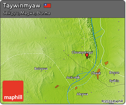 Physical 3D Map of Taywinmyaw