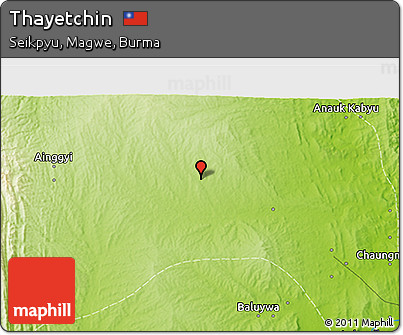 Physical 3D Map of Thayetchin