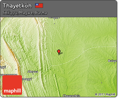Physical 3D Map of Thayetkôn