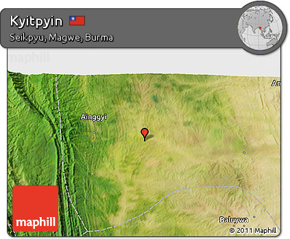 Satellite 3D Map of Kyitpyin
