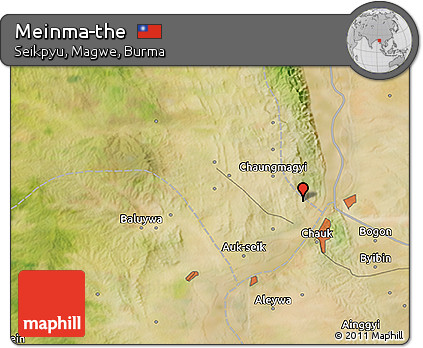 Satellite 3D Map of Meinma-the