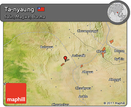 Satellite 3D Map of Ta-nyaung