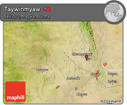Satellite 3D Map of Taywinmyaw
