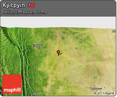 Satellite 3D Map of Kyitpyin