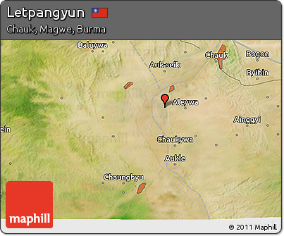 Satellite 3D Map of Letpangyun