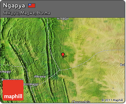 Satellite 3D Map of Ngapya