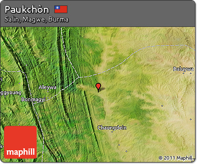 Satellite 3D Map of Paukchôn