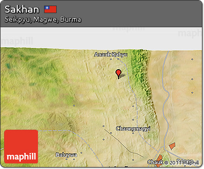 Satellite 3D Map of Sakhan