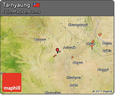 Satellite 3D Map of Ta-nyaung