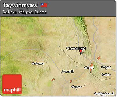 Satellite 3D Map of Taywinmyaw