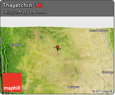 Satellite 3D Map of Thayetchin