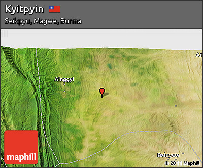 Satellite 3D Map of Kyitpyin