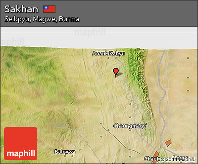 Satellite 3D Map of Sakhan