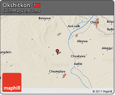 Shaded Relief 3D Map of Okshitkon