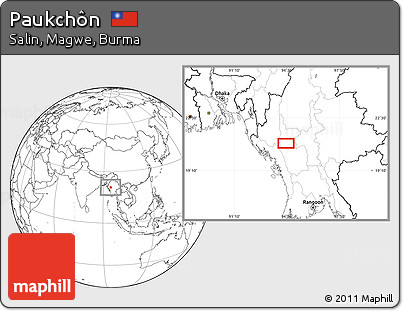 Blank Location Map of Paukchôn