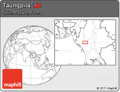 Blank Location Map of Taungpila