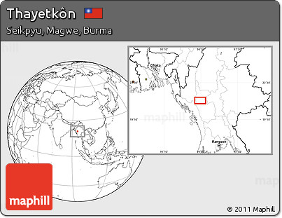 Blank Location Map of Thayetkôn