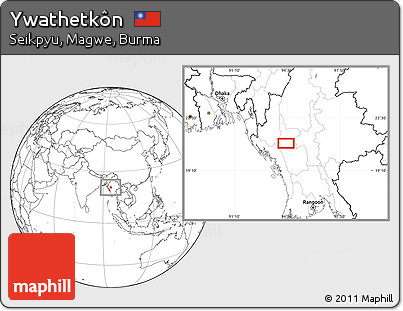 Blank Location Map of Ywathetkôn