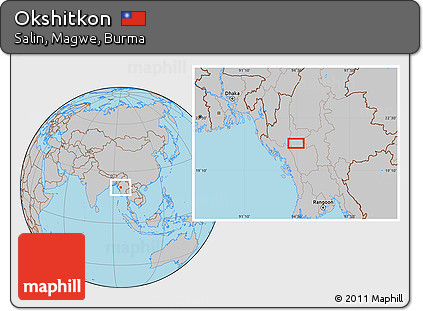 Gray Location Map of Okshitkon