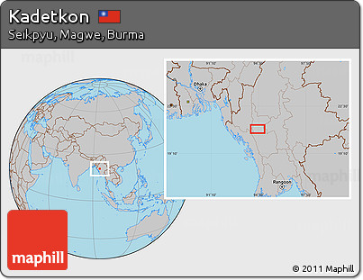 Gray Location Map of Kadetkon