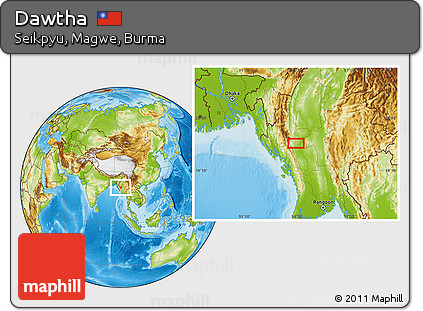 Physical Location Map of Dawtha