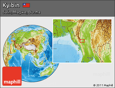 Physical Location Map of Kyibin