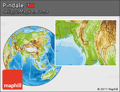 Physical Location Map of Pindale