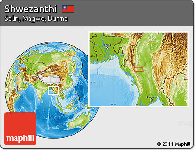 Physical Location Map of Shwezanthi