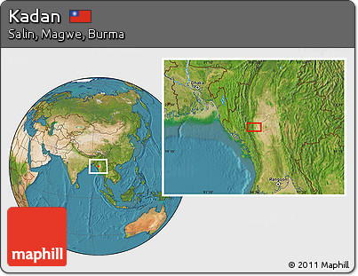 Satellite Location Map of Kadan