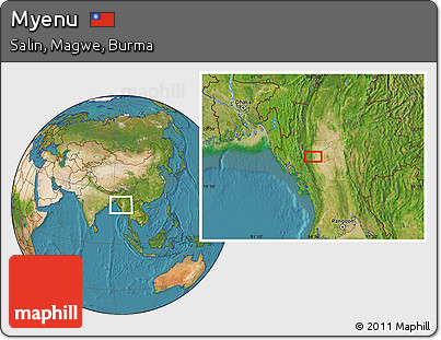 Satellite Location Map of Myenu