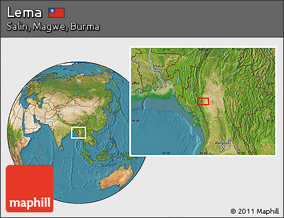 Satellite Location Map of Lema