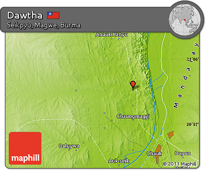 Physical Map of Dawtha