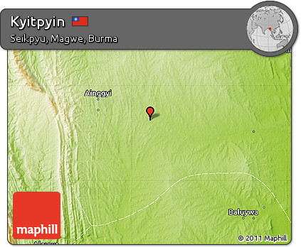 Physical Map of Kyitpyin