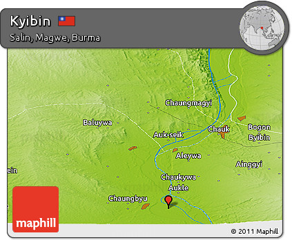 Physical Panoramic Map of Kyibin
