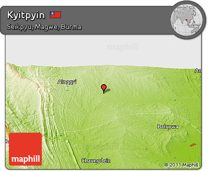 Physical Panoramic Map of Kyitpyin