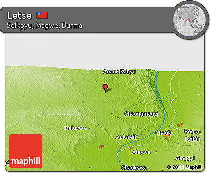 Physical Panoramic Map of Letse