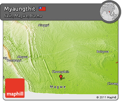 Physical Panoramic Map of Myaungthit