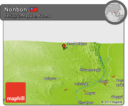 Physical Panoramic Map of Nonbon