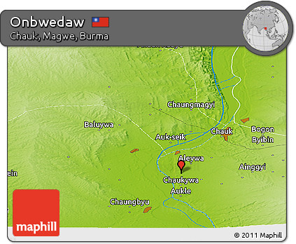 Physical Panoramic Map of Onbwedaw