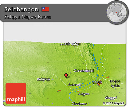 Physical Panoramic Map of Seinbangon