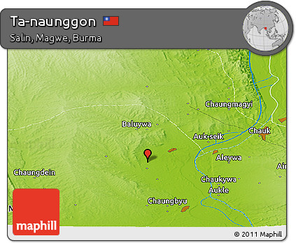 Physical Panoramic Map of Ta-naunggon