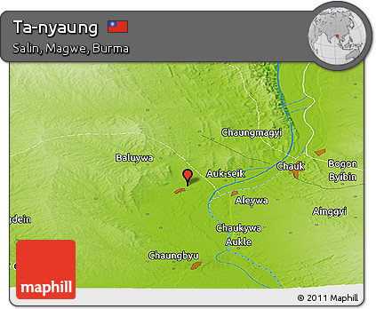 Physical Panoramic Map of Ta-nyaung