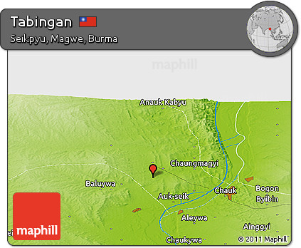 Physical Panoramic Map of Tabingan