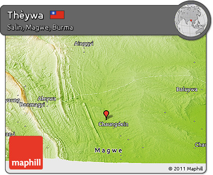 Physical Panoramic Map of Thèywa