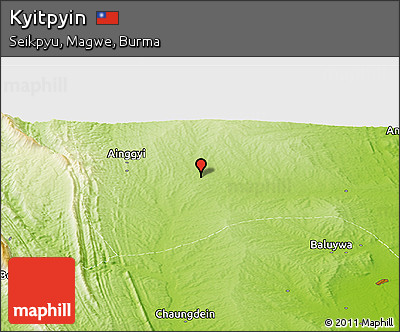 Physical Panoramic Map of Kyitpyin