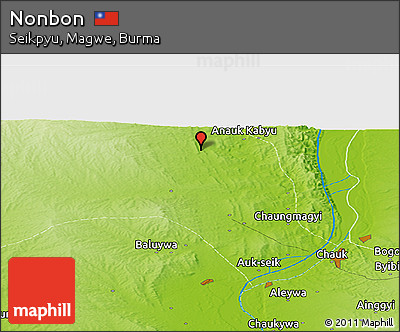 Physical Panoramic Map of Nonbon