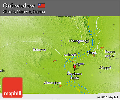 Physical Panoramic Map of Onbwedaw